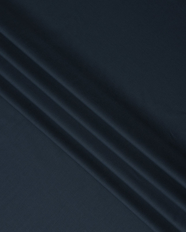 Prussian Blue Wool Blend Suiting Fabric 150cm
