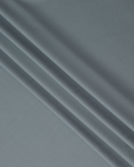 Steel Grey Wool Blend Suiting Fabric 150cm