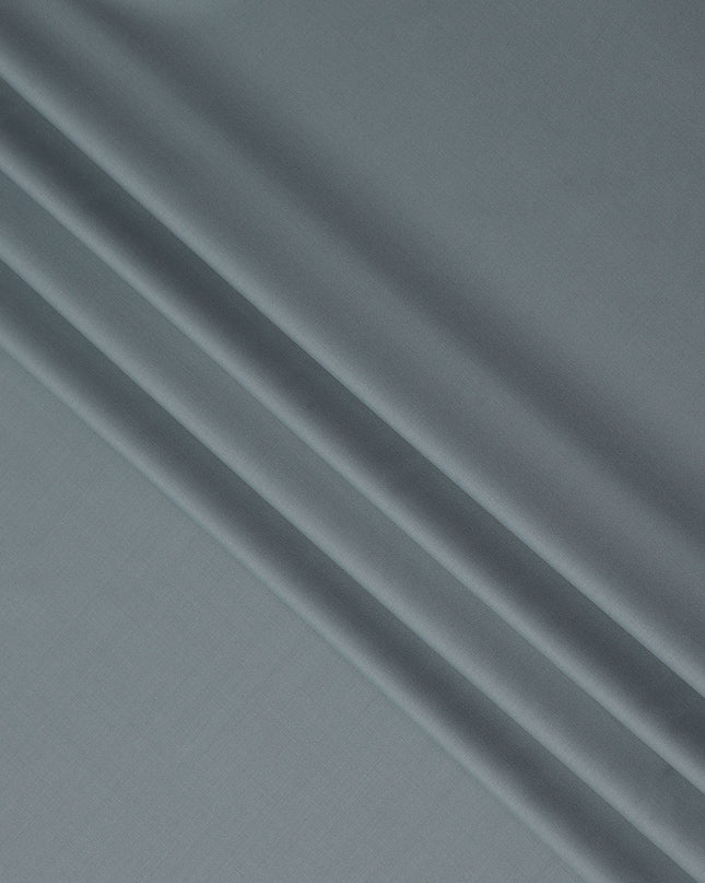 Steel Grey Wool Blend Suiting Fabric 150cm