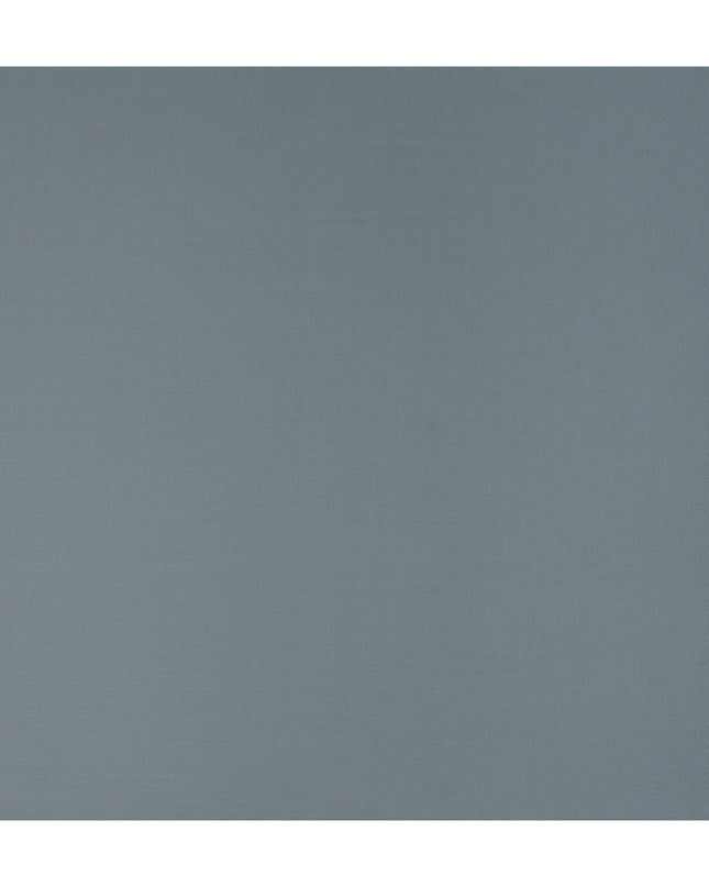 Steel Grey Wool Blend Suiting Fabric 150cm