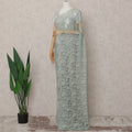 Eucalyptus Sage French Chantilly Lace Saree 5.5m