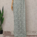 Eucalyptus Sage French Chantilly Lace Saree 5.5m