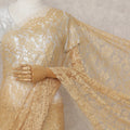 Golden Sand French Chantilly Lace Saree 5.5m