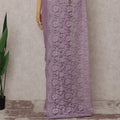 Lilac Lavender French Chantilly Lace Saree 5.5m