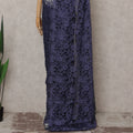 Indigo Blue French Chantilly Lace Saree 5.5m