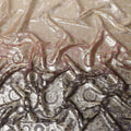 Mocha Brown Silk Chiffon Metallic Lurex Fabric 110cm