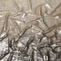 Taupe Grey Silk Chiffon Metallic Lurex Fabric 110cm