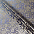 Slate Blue Silk Chiffon Metallic Lurex Fabric 110cm