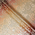 Rust Orange Silk Chiffon Metallic Lurex Fabric 110cm