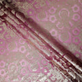 Raspberry Pink Silk Chiffon Metallic Lurex Fabric 110cm