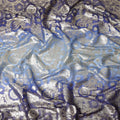 Royal Blue Silk Chiffon Metallic Lurex Fabric 110cm