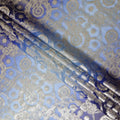 Royal Blue Silk Chiffon Metallic Lurex Fabric 110cm