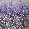 Indigo Blue Silk Chiffon Metallic Lurex Fabric 110cm