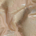 Camel Brown Silk Chiffon Metallic Lurex Fabric 110cm
