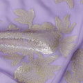 Lilac Purple Silk Chiffon Metallic Lurex Fabric 110cm