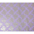 Lilac Purple Silk Chiffon Metallic Lurex Fabric 110cm