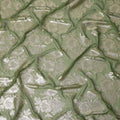 Sage Green Silk Chiffon Metallic Lurex Fabric 110cm