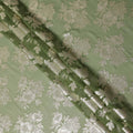 Sage Green Silk Chiffon Metallic Lurex Fabric 110cm