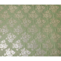 Sage Green Silk Chiffon Metallic Lurex Fabric 110cm