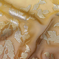 Honey Yellow Silk Chiffon Metallic Lurex Fabric 110cm