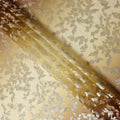 Honey Yellow Silk Chiffon Metallic Lurex Fabric 110cm