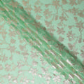 Seafoam Green Silk Chiffon Metallic Lurex Fabric 110cm