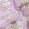 Pale Orchid Silk Chiffon Metallic Lurex Fabric 110cm