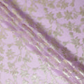 Pale Orchid Silk Chiffon Metallic Lurex Fabric 110cm