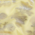 Butter Yellow Silk Chiffon Metallic Lurex Fabric 110cm