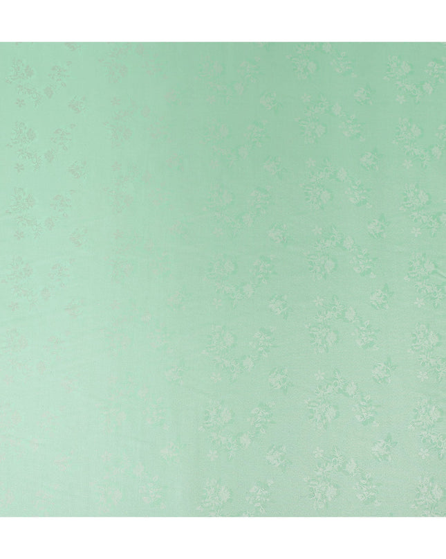 Mint Green Pure Silk Satin Jacquard Fabric 110cm
