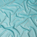 Aqua Blue Pure Silk Satin Jacquard Fabric 110cm