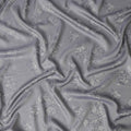 Silver Grey Pure Silk Satin Jacquard Fabric 110cm