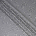 Silver Grey Pure Silk Satin Jacquard Fabric 110cm