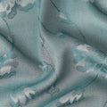 Slate Teal Pure Silk Satin Jacquard Fabric 110cm