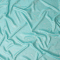 Pale Turquoise Pure Silk Satin Jacquard Fabric 110cm