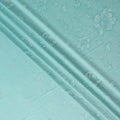 Pale Turquoise Pure Silk Satin Jacquard Fabric 110cm