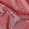 Dusty Crimson Pure Silk Satin Jacquard Fabric 110cm