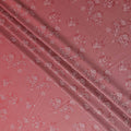 Dusty Crimson Pure Silk Satin Jacquard Fabric 110cm