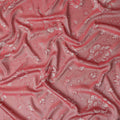 Coral Red Pure Silk Satin Jacquard Fabric 110cm