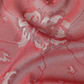 Coral Red Pure Silk Satin Jacquard Fabric 110cm