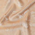Peach Beige Pure Silk Satin Jacquard Fabric 110cm