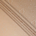 Peach Beige Pure Silk Satin Jacquard Fabric 110cm