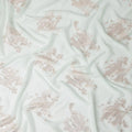 Pastel Mint Abstract Lurex Silk Chiffon Fabric 110cm