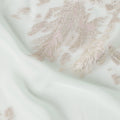 Pastel Mint Abstract Lurex Silk Chiffon Fabric 110cm