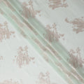 Pastel Mint Abstract Lurex Silk Chiffon Fabric 110cm