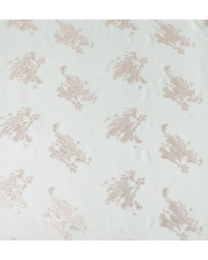 Pastel Mint Abstract Lurex Silk Chiffon Fabric 110cm