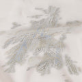 Porcelain White Abstract Lurex Silk Chiffon Fabric 110cm