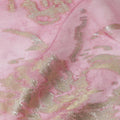 Candy Pink Floral Lurex Silk Chiffon Fabric 110cm