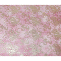 Candy Pink Floral Lurex Silk Chiffon Fabric 110cm