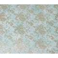 Aqua Mint Floral Lurex Silk Chiffon Fabric 110cm
